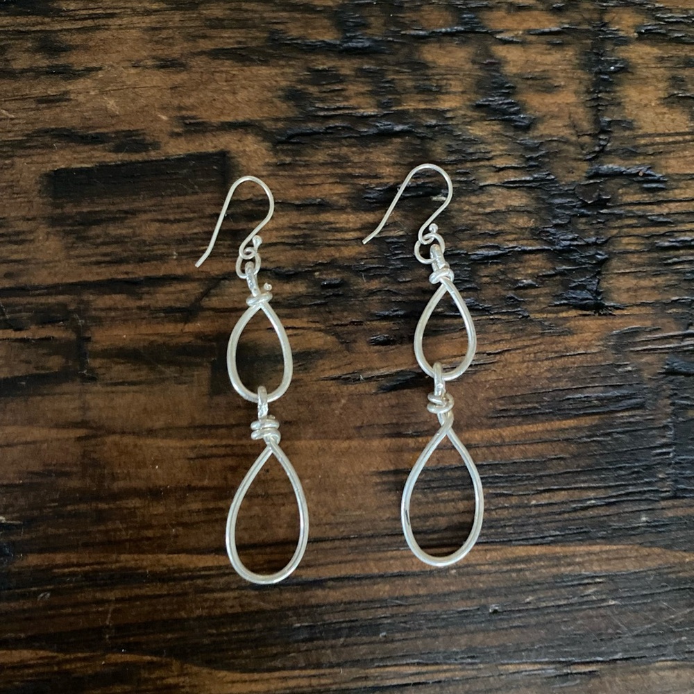 Hand Crafted Silver Teardrop Earrings